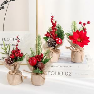 Nouvelle Arrivée Bonne Qualité Vente Chaude Mini Arbre de Bureau de Noël Artificiel en Plastique avec Décorations - Product Image 1