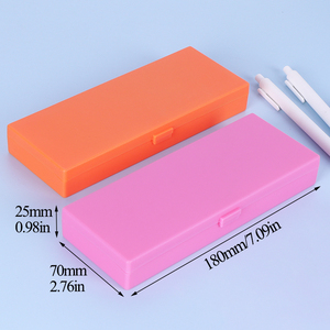 SUNSHING Easy Access Stationery Box Solid <b>Color</b> PP Cases 180mm Plastic Pencil Boxes for Study Supplies and Office Organization - Product Image 6