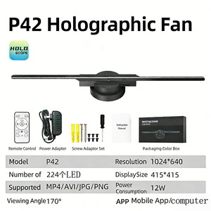 Máquina de Publicidad con Ventilador Holográfico MACCAN, Proyector Estéreo <span class=keywords><strong>3D</strong></span> sin Gafas, <span class=keywords><strong>Imagen</strong></span> Giratoria LED - Product Image 5