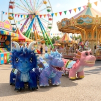 Leduole LT-2 Vélo Électrique pour Enfants Dinosaure, Moteur 250W, Rotation à 360 Degrés, Simulation d'Excavatrice Réelle en Fibre de Verre