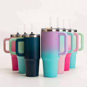 थोक थोक थोक थोक ओम्ब्रे ग्लास स्टेनलेस रंगीन गुलाबी नीले रंग के तील रिसाव प्रमाण 40 औंस - Product Image 2