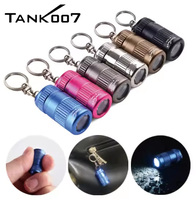 Tank007 E15 Ai Lampu Senter Mini Aluminium LED Kuat Gantungan Kunci Senter Logo Kustom untuk Penggunaan Sehari-hari Lampu Portabel Darurat