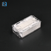 Boîte d'expédition pour montre en plastique PET transparent avec couvercle rabattable, étui de protection antichoc pour montre-bracelet, pour le transport, la vente au détail et l'emballage cadeau