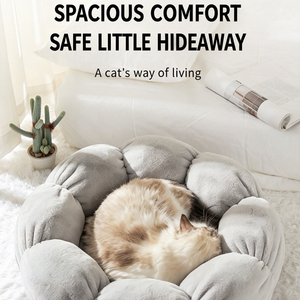 Customized Influencer Ins Wind Cat Dog Universal Cushion Pet Autumn Winter Fleece Thick Round Flower Cat <b>Nest</b> Dog <b>Nest</b> - Product Image 3