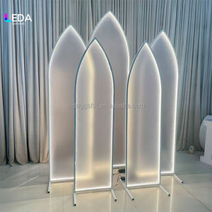 LEDA Nouvelle Tendance : Arche de toile de fond à bandes blanches avec film solaire, design détachable, nouvelle arrivée, décoration de fête pour mariage - Product Image 1