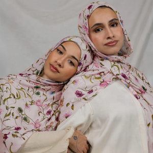 Haute Qualité Tissé Polyester Modal Fleur Imprimer Hijab Foulard Châle Islam Écharpe Doux Léger Modal Floral Hijab - Product Image 1