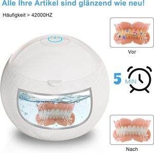 Ultrasonic <b>Cleaner</b> US100 24W 45kHz 0.2L Tank Denture Aligner <b>Retainer</b> Dental Mouth Guard <b>Cleaner</b> Household Use - Product Image 2