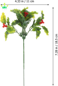 מלאכותי חג המולד בוש צ 'כי הולי עוזב פירות יער חג המולד סידור מלאכה חתונה - Product Image 4