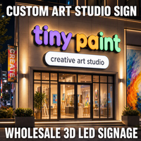 Lettres en relief LED 3D personnalisées, éclairées par l'avant, étanches IP65, en acrylique, pour logo d'entreprise, publicité, bar, bureau, boutique, devanture de magasin