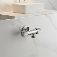 Mini-raccord d'eau bidirectionnel en acier inoxydable 304 chromé de 1/2 pouce pour salle de bain, toilettes, douche – Design moderne et écologique, facile à installer