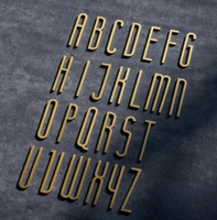 Lettres et chiffres en laiton personnalisés pour la décoration murale de la plaque d'adresse de la maison