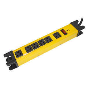 6 Outlet Metal Protector contra sobretensiones, diseño resistente, regleta con 90 julios ETL - Product Image 1