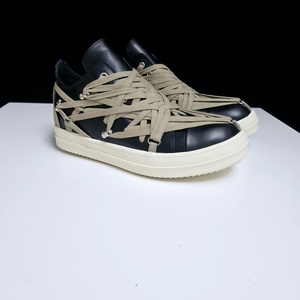 RO-38-44 Zapatillas de Diseñador para <span class=keywords><strong>Hombre</strong></span> de Alta Calidad, Transpirables, de Cuero Genuino, con Cordones, de Corte Bajo, con Suela Gruesa, Clásicas y Robustas con Correa - Product Image 1