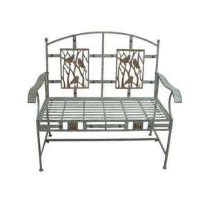 Banco de Jardín de Hierro de Estilo Industrial Moderno, Muebles de Exterior Elegantes, Portátiles y Duraderos para Patio, Entrada de Hotel, Apartamento, Terraza - Product Image 2