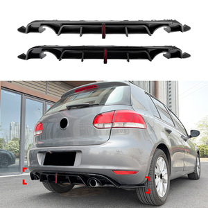 Alerón Trasero Estilo Tuning con Acabado Mate de Fibra de Carbono para Volkswagen Golf Mk6 2008-2012, Marca Amp Z - Product Image 1