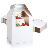 Vente en gros Boîte à gâteau blanche unie Boîtes à gâteau de pâtisserie avec couvercles boîtes d'emballage en vrac