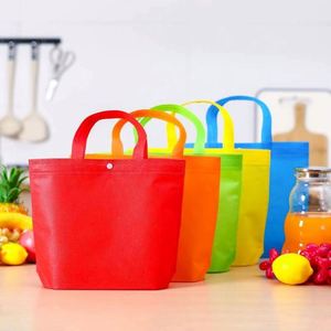 <b>Folding</b> Shopping Bags Customized logo Wholesale Reusable Non-woven Fabric Food Bags Handbag Gift Bag - Product Image 6