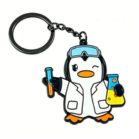 Porte-clés en émail singe dessin animé mignon, pendentif en métal doré, breloque de sac personnalisée, cadeau souvenir