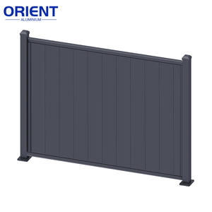Valla de aluminio de alta gama para patio europeo, puerta corredera de aluminio para exteriores, kit de valla de privacidad de aluminio, muro perimetral de aluminio - Product Image 2