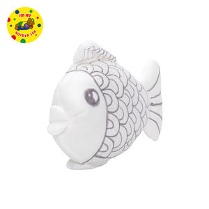 Peluches de dibujos animados de peces/animales, juguetes de peluche personalizados DIY para colorear con bolígrafos - Product Image 2