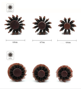 Peignes à cheveux bouclés en bois de lotus avec poils de porc et nylon, vente en gros d'usine, peignes à rouleaux pour coiffure et soin des cheveux - Product Image 4
