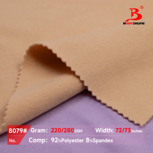 Sous-vêtements thermiques en tricot chaîne 220GSM 280GSM Tissu solide extensible en polyester brossé pour garçons par fabricant - Product Image 2