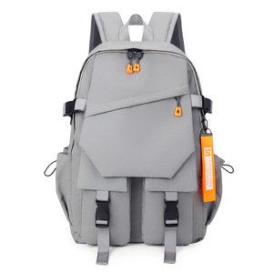 Cross Border Computer <b>Backpack</b> For <b>Men</b> 15 Inches USB Charging Business Travel Student <b>Backpack</b> Solid Color Gray And <b>Black</b> - Product Image 5