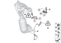 Sensor de Oxígeno Postcatalizador para BMW, Sonda Lambda Calefactada de 4 Cables, Ajuste Directo, Sistema de Control de Emisiones