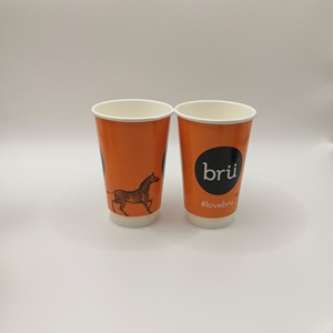 Gobelet à café, thé ou jus en papier à double paroi, personnalisé avec logo imprimé, jetable, kraft blanc, luxe, petit, 4 oz, 8 oz, 12 oz, avec couvercle - Product Image 6