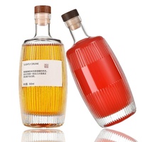 Bouteilles en verre en gros pour boissons - Bouteilles vides élégantes scellées pour yaourt, fruits, vin, jus, lait et thé