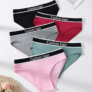 Slip Donna Sexy Sportivi a Vita Media con Logo Personalizzato, Elastici a Costine, Taglie Grandi - Product Image 2