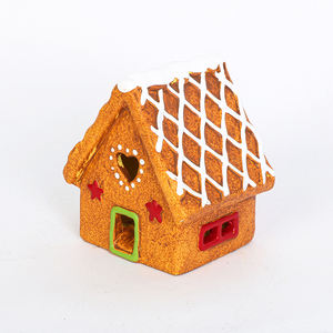 <span class=keywords><strong>Casa</strong></span> de Jengibre Navideña de Cerámica con Diseño Nuevo y en Oferta, Pueblo de Santa Claus con Luces LED - Product Image 2