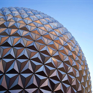 Trung tâm văn phòng xây dựng tùy chỉnh hiện đại bên ngoài nhôm Veneer tường Rèm trang trí kim loại rèm tường Ốp thiết kế hồ sơ - Product Image 4