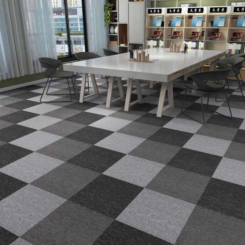 Eco-friendly Muti pattern tile carpet flooring plush 60x60 cm carpet tile nylon removable 600mm x 600mm office carpet tile