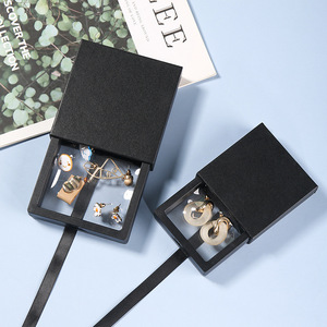 Jewelry Box Square Plastic Transparent <b>Display</b> <b>Case</b> For Bracelets And Earrings Storage With Lid XF 06 - Product Image 3