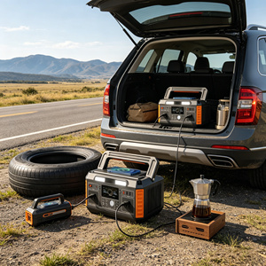 600W 520Wh 110V Off Grid Power Station for wilderness <b>camping</b> star <b>camping</b> and night outdoor activity power - Product Image 4