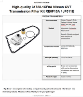 Kit de service de filtre de transmission 31728-1XF0A 31728-1XF03 pour JF011E RE0F10A Nissan CVT avec double filtre et joint de carter d'huile