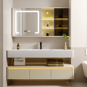 Wholesale Modern Luxury Wooden Bathroom Vanity <b>Cabinet</b> with Melamine Board Wash Basin Sink Furniture 2024 Hot Sale <b>Wall</b> Hung - Product Image 1