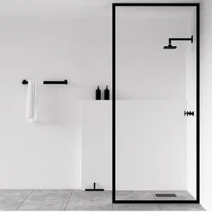 卸売 浴室ガラスパーティションドア-ガラスパーティション壁シャワードアグリルデザインアルミバスルームデザイン