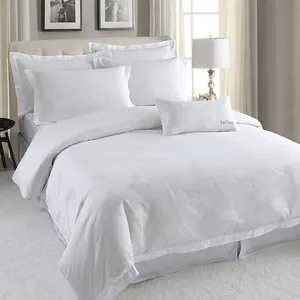 Townzi High Quality Floral pure cotton Pattern Bed cloth Pillow Wholesale solid color jacquard hotel bedding