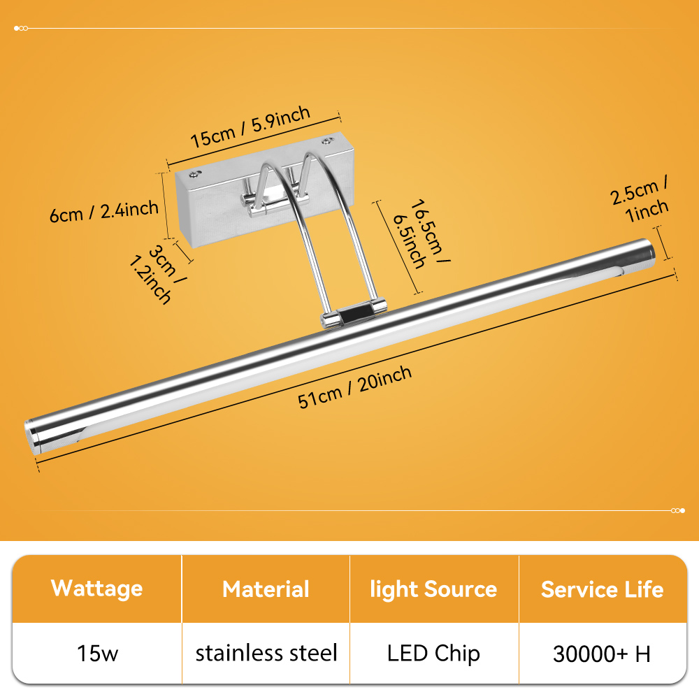 15W - Chrome - 50CM