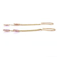 Natürliche Rosa Saphir-Ohrringe |   6x8mm Oval 3,20 Karat |   925 Sterling Silber 4-teiliges Luxus-Ohrringe-Set mit Krappenfassung |   Damenmode