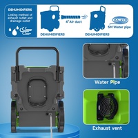 Déshumidificateur commercial 50L pour la restauration des dégâts d'eau et les sous-sols de la salle de bain à domicile-vidange continue automatique pour éliminer l'humidité