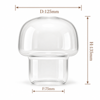 Abat-jour en verre en forme de champignon, diffuseur de lumière douce et chaude, pour éclairage de table résidentiel et commercial