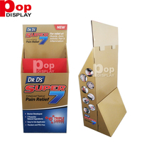 Magasin de détail pliable écologique personnalisé d'usine pour présentoir POP poubelle en carton imprimé à installation facile