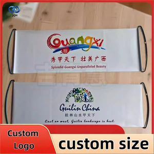 لافتة إعلانية مرسومة يدويًا، راية ترويجية للأنشطة المؤسسية، لافتة قابلة للسحب رخيصة مطبوعة للهدايا الترويجية - Product Image 6