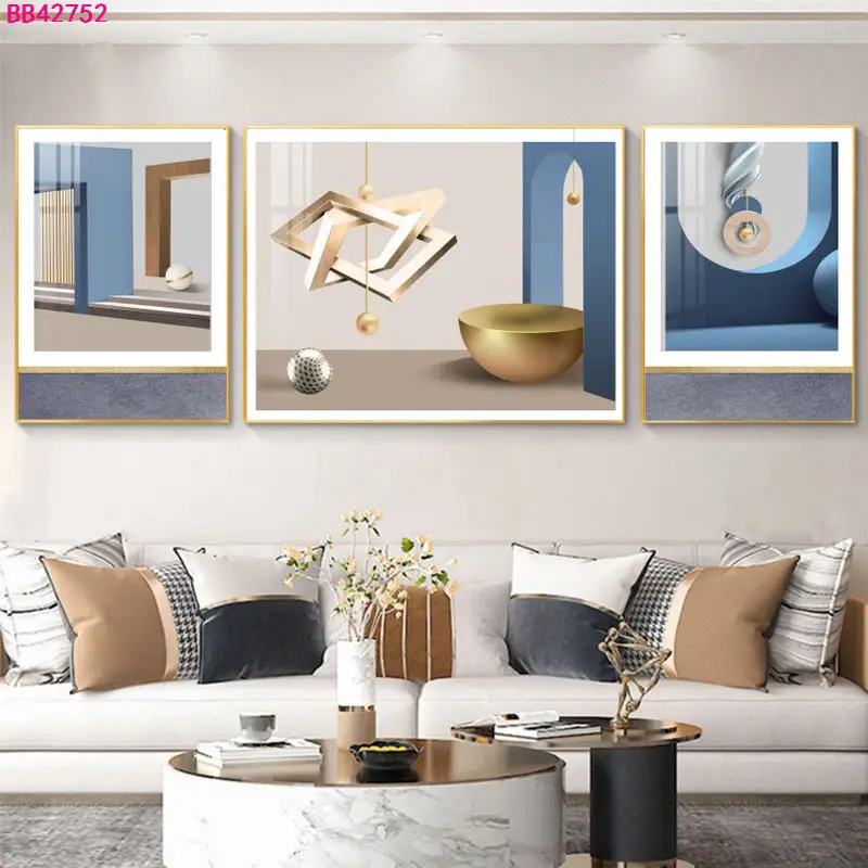 Pintura abstracta de porcelana de cristal con efecto 3D para decoración del hogar Tableau Decor Mural