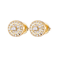 Boucles d'oreilles en cristal bon marché en gros Boucles d'oreilles en fil de mariage avec ballerine occidentale et zircon cubique Ensemble gratuit Logo sculpté