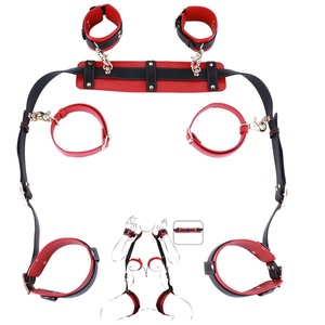 ชุดเซ็กซ์ BDSM QKKQ ชุดมัดข้อเท้าข้อมือ สายรัดหน้าอก ของเล่นเซ็กซ์พร้อมกุญแจมือ ชุดสวิงแบบด็อกกี้สไตล์ สำหรับคู่รัก เกมส์ SM - Product Image 1