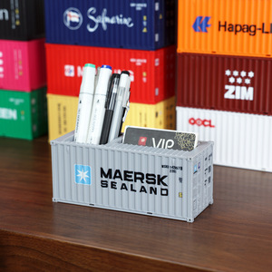 Porte-stylo en forme de conteneur maritime, en ABS, pour le bureau, porte-cartes de visite, cadeau créatif pour la logistique - Product Image 1